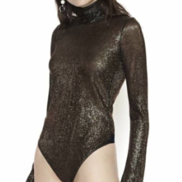 Alix NYC Bronze Barrow Bodysuit Size Medium - Picture 1 of 4